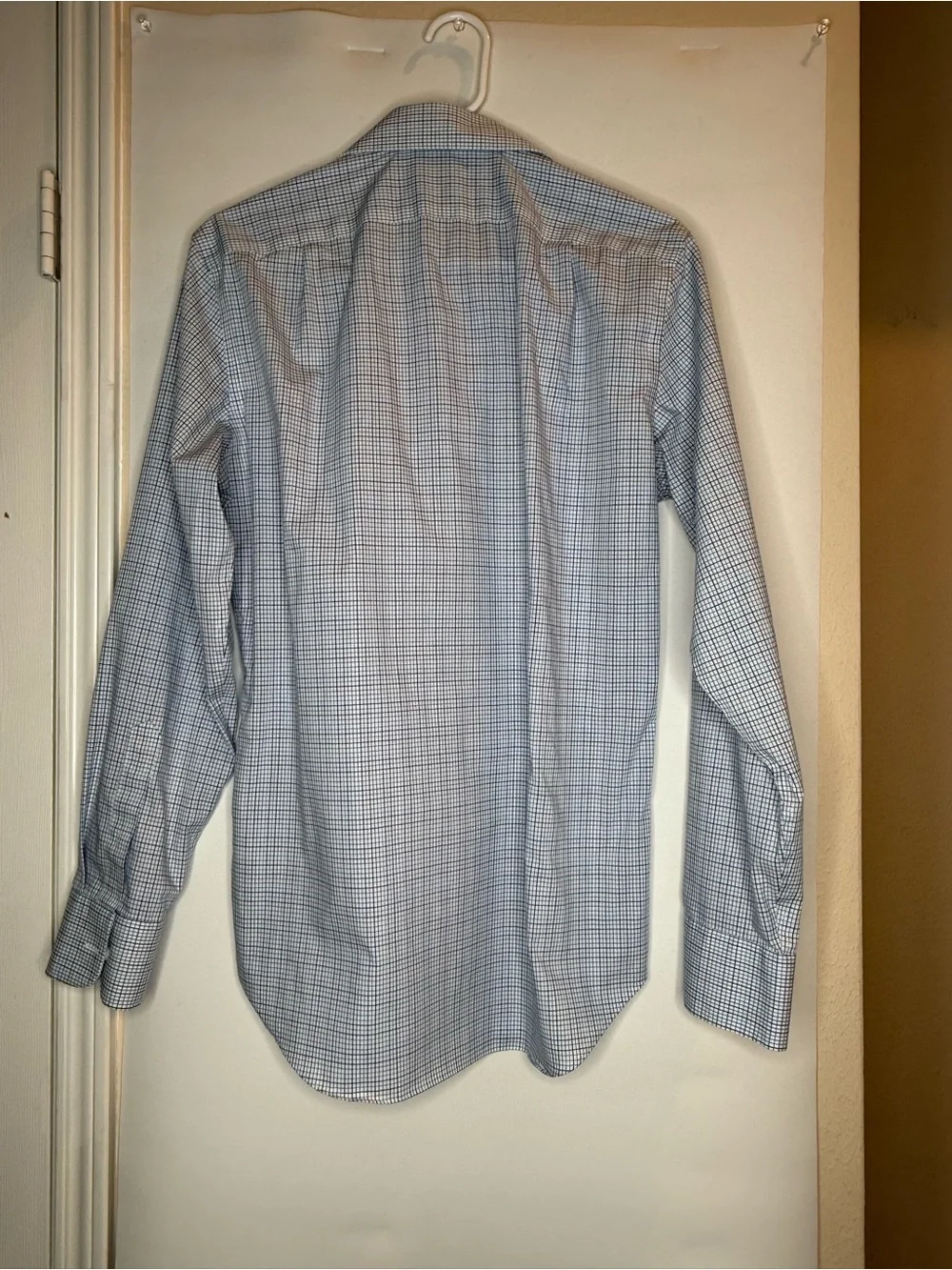 J. Crew Slim Fit Light Blue Micro-Check Dress Shirt